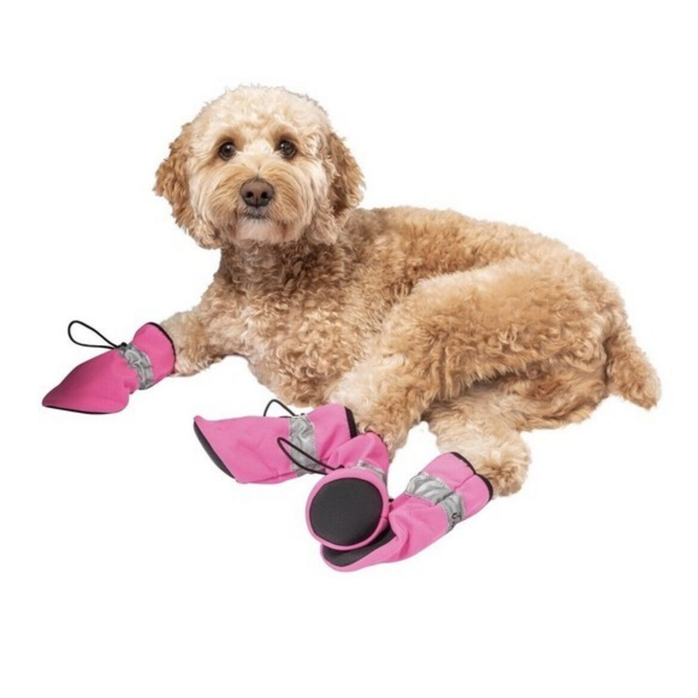 NWT Justice Reflective Booties For Pets Pink Silver Dogs Cats Size‎ S